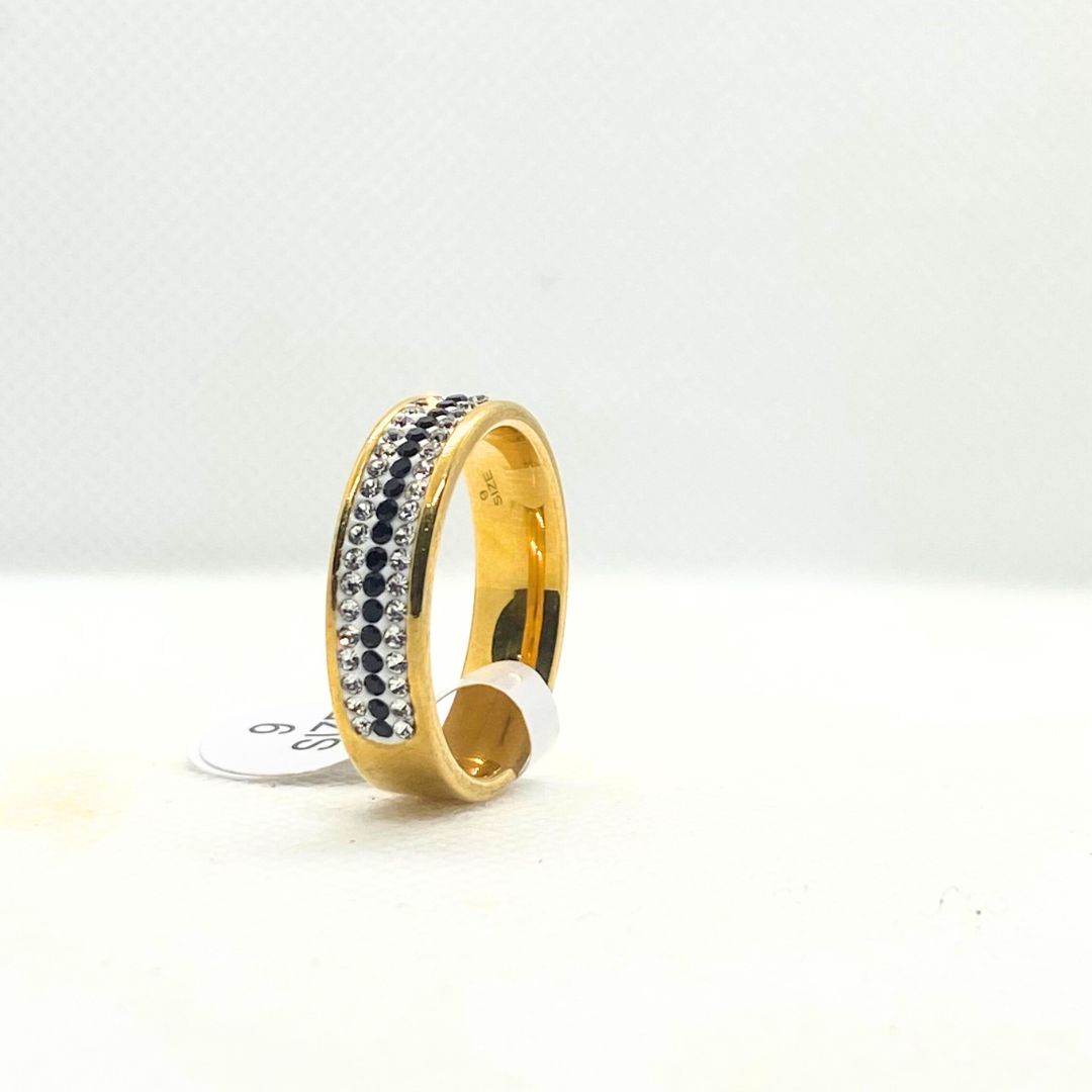 Obsidian Gold Ring For Women's