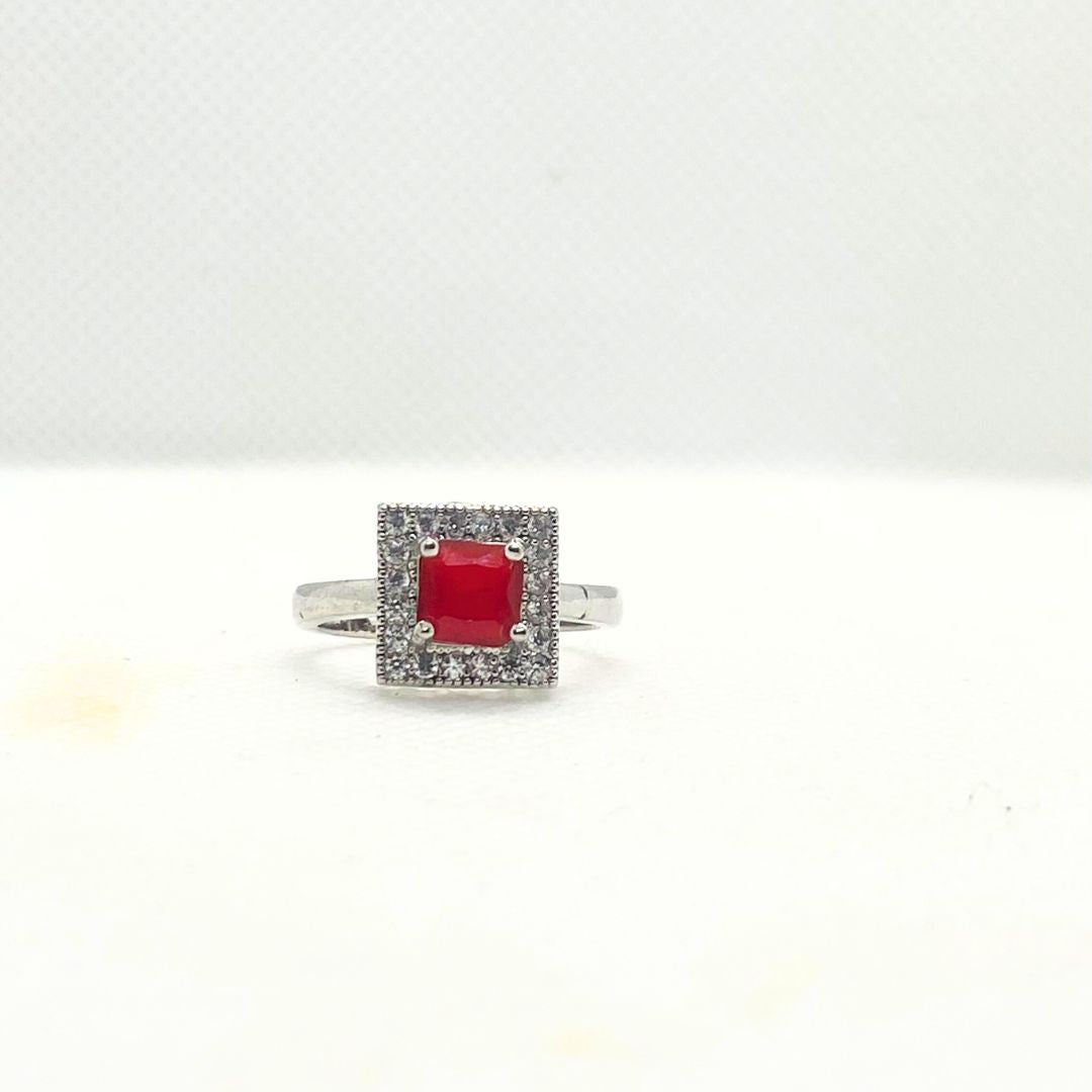 Square Stone Ring For Women's