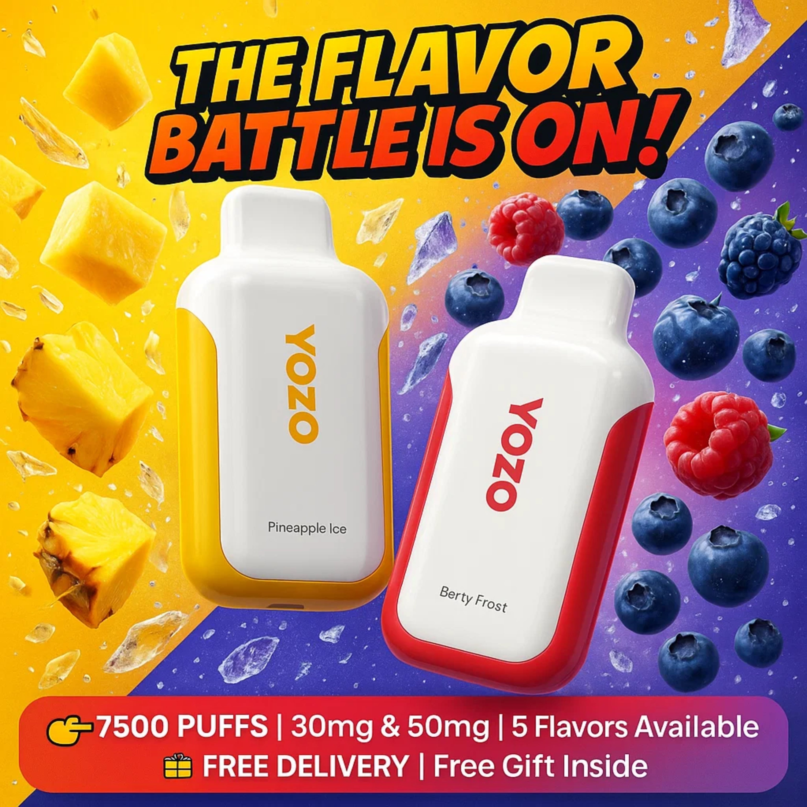 Buy any 7500 Puffs with Free Delivery and Free Gift Inside