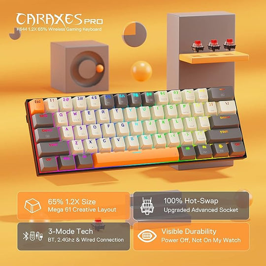 Redragon K644 Caraxes Pro Wireless RGB Gaming Keyboard