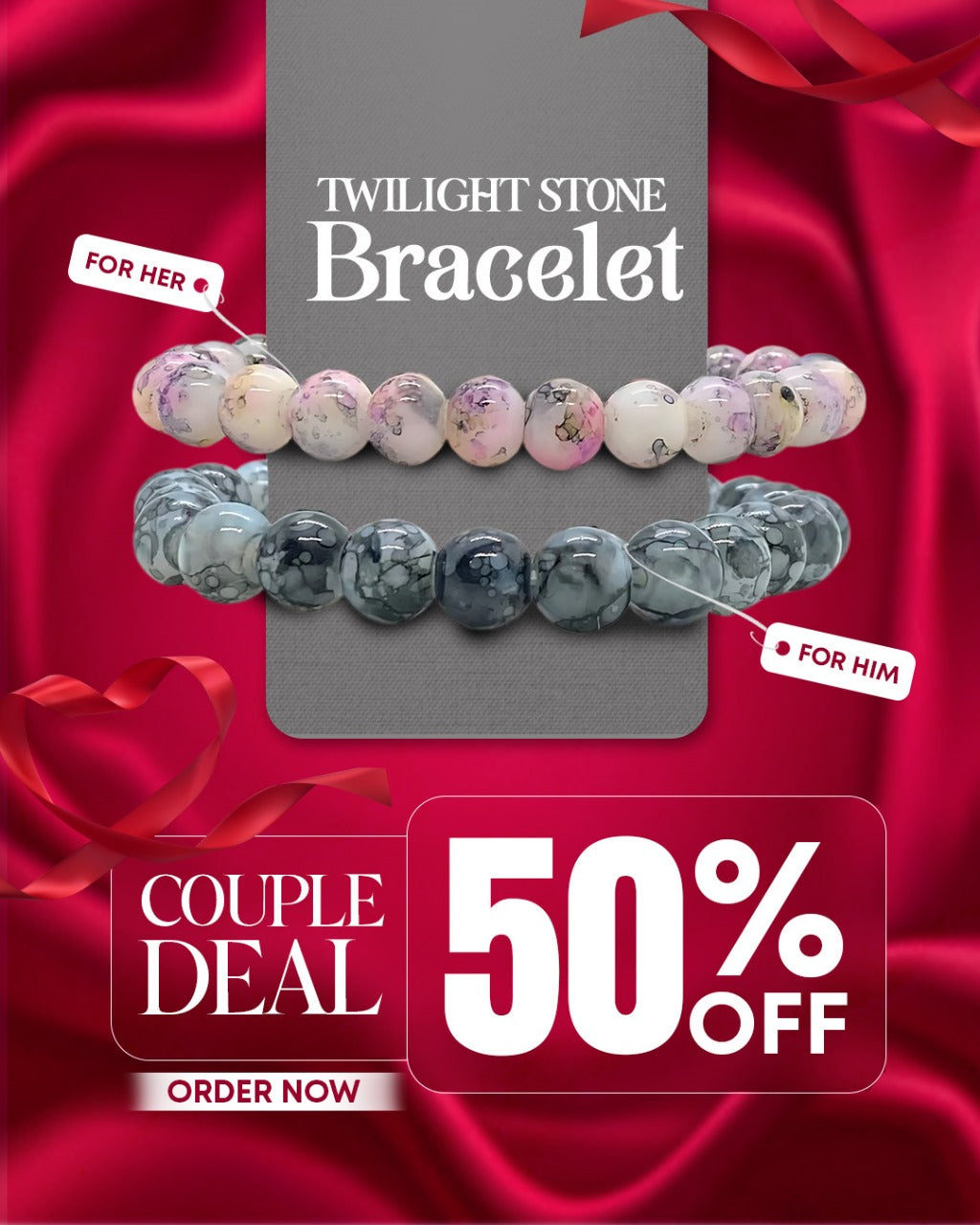 Twilight Stone & Navy Blue Couple Deal with Free Delivery