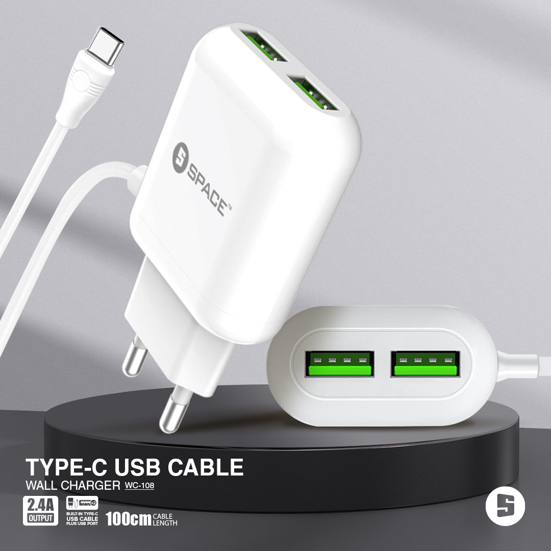 Type-C USB Cable Wall Charger